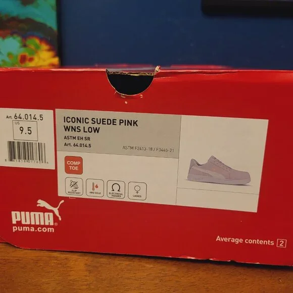 Puma ~ Iconic Suede Pink Shoes ~ Size 9.5 ~ NIB - Picture 6 of 6